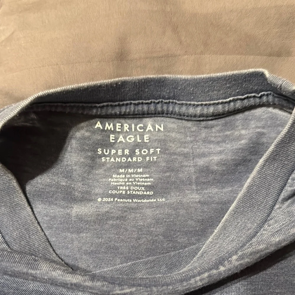 American Eagle Men's Blue Snoopy T-Shirt - Picture 3 of 4